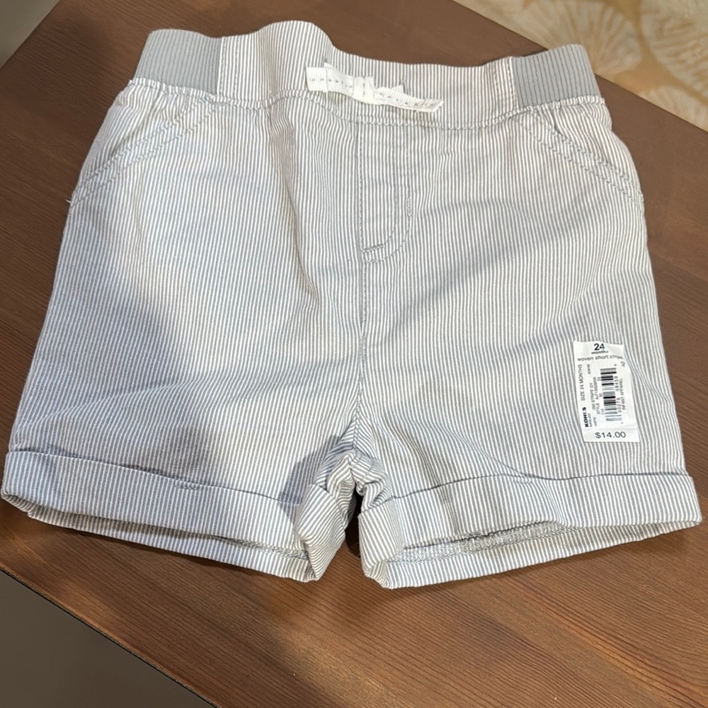 Jumping Beans Gray Striped Kids Shorts
